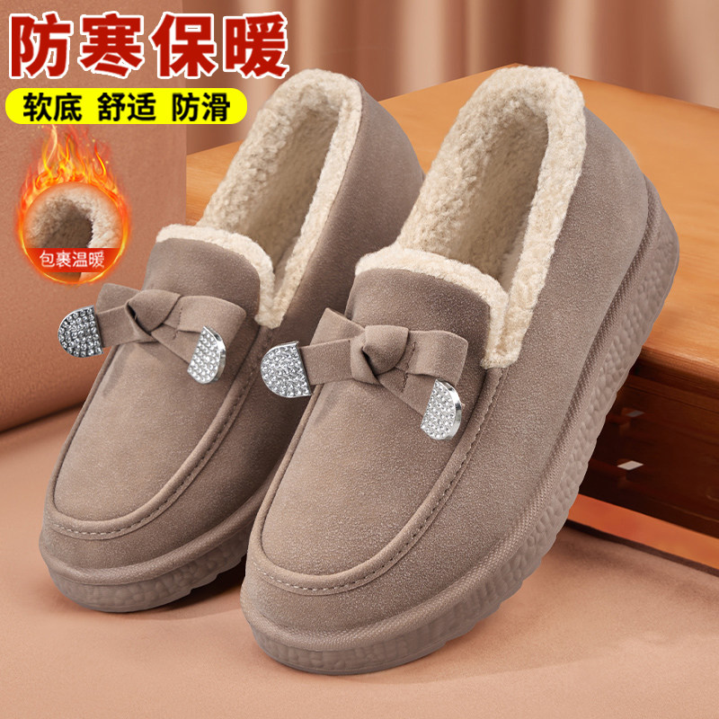 老北京布鞋女冬季加绒保暖软底中老年豆豆棉鞋正品软面百搭毛毛鞋,女鞋,棉鞋,淘宝优惠券,粉丝福利购,淘宝优惠卷