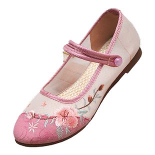 老北京布鞋女新款正宗老太太透气休闲一脚蹬凉鞋刺绣妈妈绣花鞋子