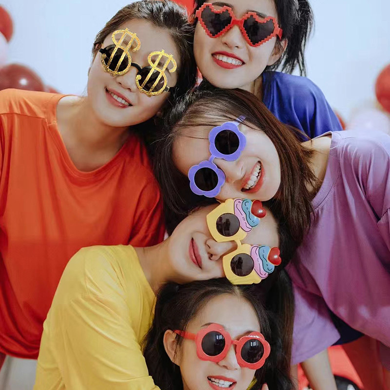 搞怪眼镜趣味眼镜年会沙雕网红抖音同款墨镜创意眼镜搞笑创意道具