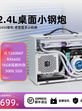 闪鳞S450显卡主机便携提手miniITX桌面台式机小钢炮电脑