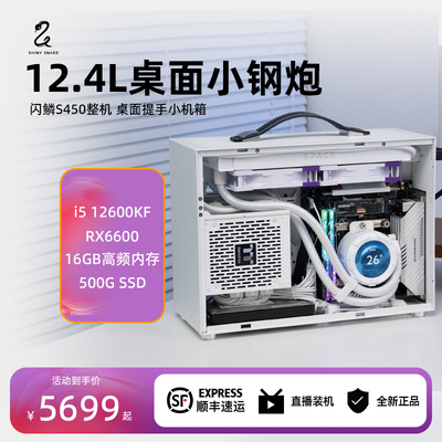 闪鳞S450显卡主机便携提手miniITX桌面台式机小钢炮电脑