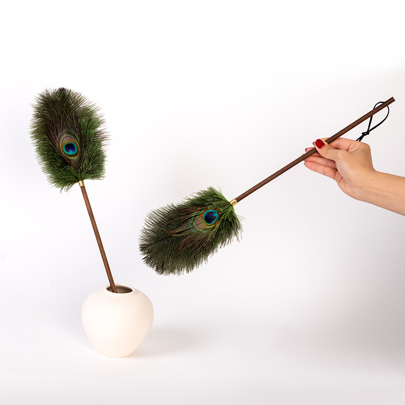 孔雀翎毛掸子家用除尘清洁神器