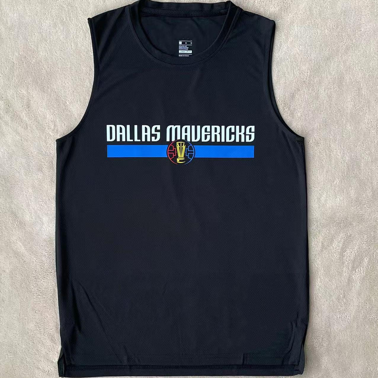 NBACUP 2024款勇士独行侠球衣 美式速干篮球训练背心热身投篮服图片