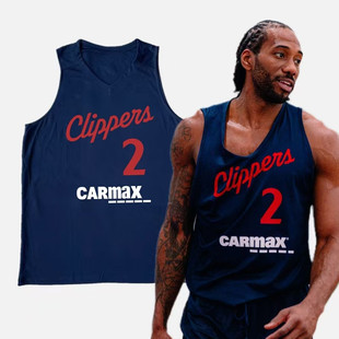 快船队2024新款伦纳德哈登美式速干运动篮球投篮热身训练背心定制