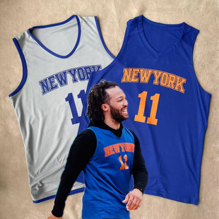 尼克斯布伦森练习球衣 美式V领速干运动篮球训练背心热身投篮服