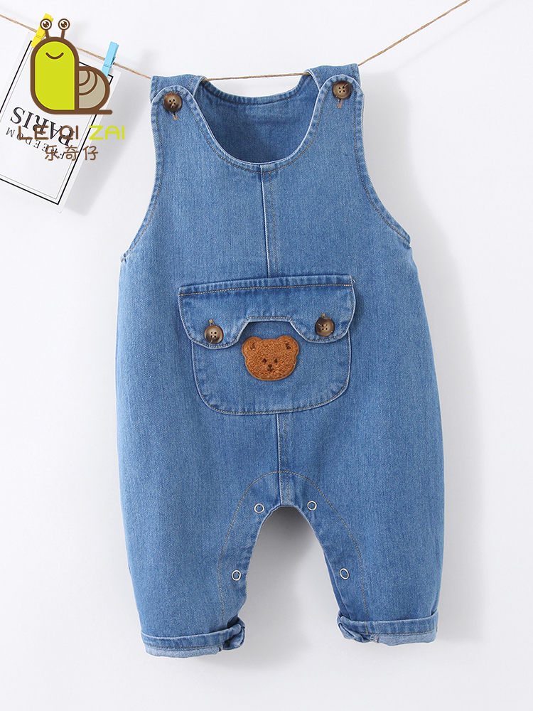 宝宝婴幼儿牛仔连体裤