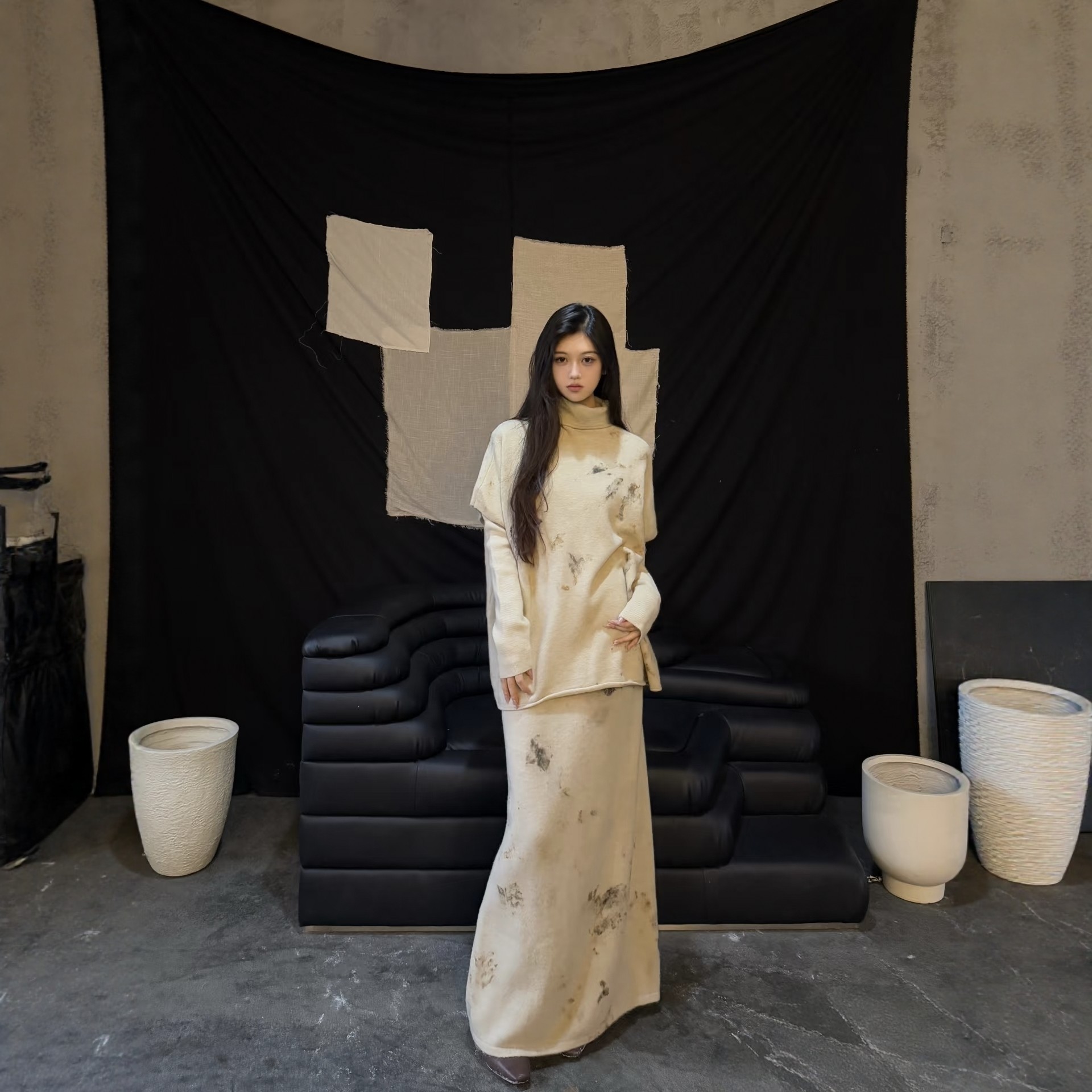 第二次心跳x雨中生【联名】植物染 | 毛衣外套垂感时尚针织套装,女装/女士精品,时尚套装,淘宝优惠券,粉丝福利购,淘宝优惠卷