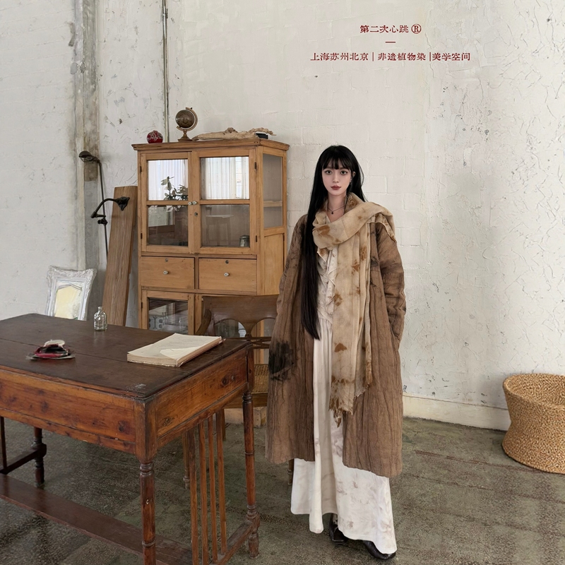 正品限量款「雨中生」植物染 | 设计感加厚保暖棉衣棉服棉袄