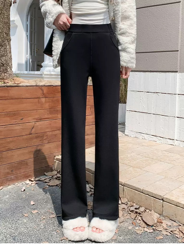 露露酱NN~「要命的超模裤6.0」加厚休闲裤新款高腰显瘦直筒裤025