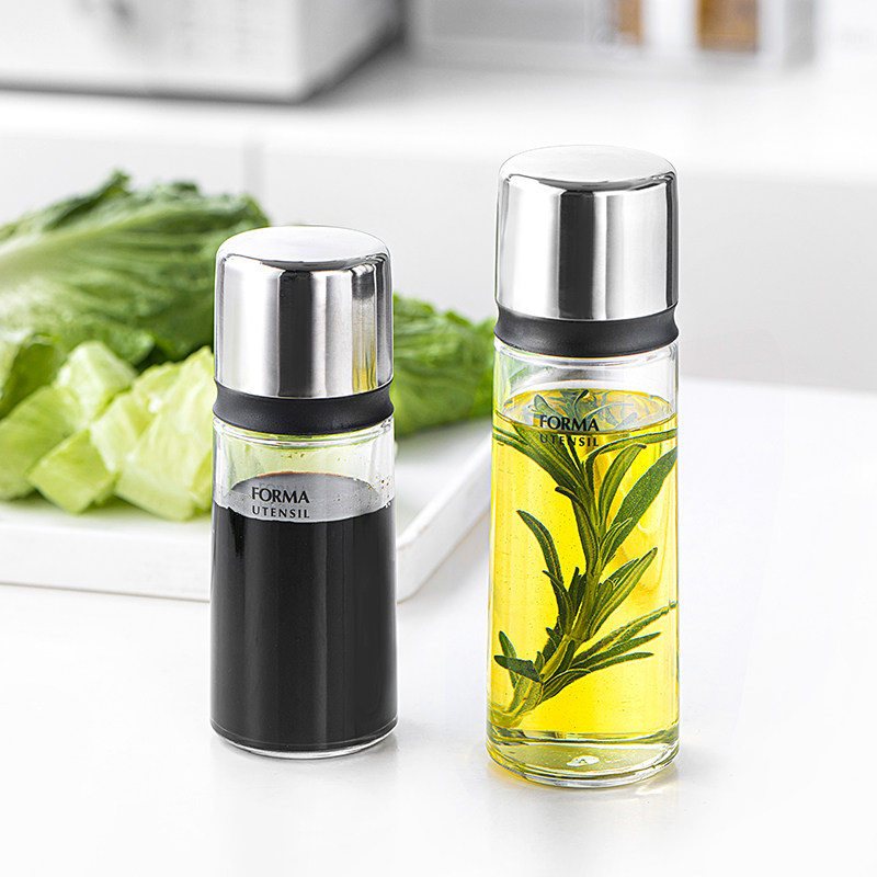 ASVEL日式带盖醋壶厨房家用玻璃油壶不挂油酱油调料瓶香油罐