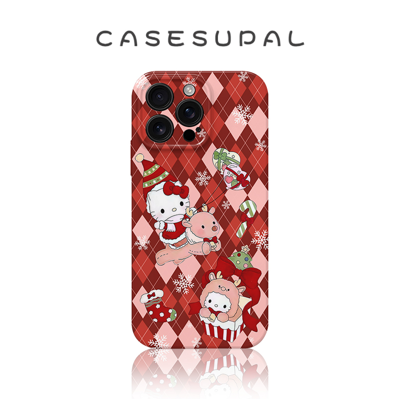 适用于iPhone17苹果16手机壳华为p80新款oppofindx9菲林小米17全包荣耀magic8圣诞麋鹿KT猫vivox300pro一加15