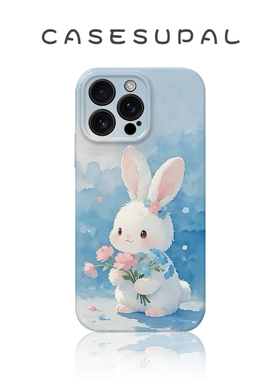 适用于iPhone17promax苹果16手机壳华为nova15新款oppofindx9菲林荣耀500全包小米17花朵小兔vivos50一加ACE6