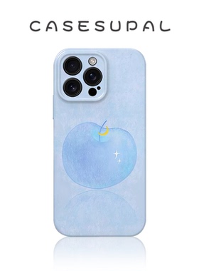 适用于iPhone17苹果16手机壳华为nova15新款oppofindx9菲林荣耀500全包小米17蓝色油画苹果vivos50一加ACE6