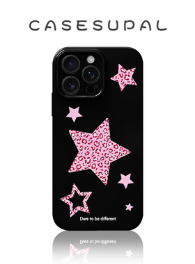 适用iPhone17promax苹果16小米15新款华为mate70荣耀400手机壳甜酷豹纹星星vivos30opporeno14一加ACE5菲林