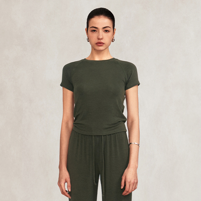 弹力瑜伽基础款短袖T恤
