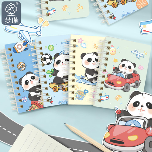 梦瑾新款A7卡通线圈本小笔记本子便携式记事本学生随身携带迷你口袋本随手记单词本小号横线记录日记本便签本