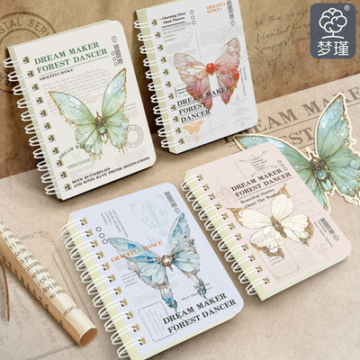 梦瑾新款A7复古线圈本小笔记本子便携式记事本学生随身携带迷你口袋本随手记单词本小号记录日记本便签本