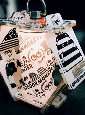 38explore户外露营灯小怪兽骷髅头dw战术黑化白色迷彩38灯灯罩套