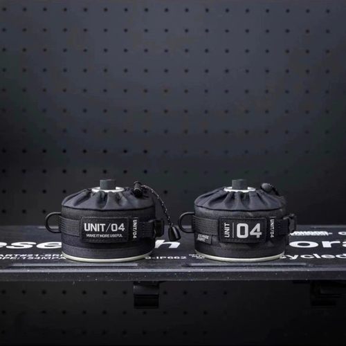 UNIT/04战术黑化迷彩军事化露营110g扁气罐保护气罐套G3迷你