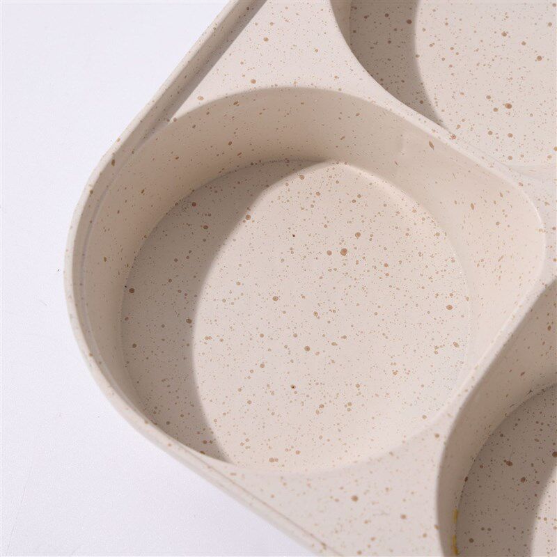 麦饭石不粘锅四孔煎蛋锅智能感视温度手柄M早餐锅汉堡锅蛋饺锅通