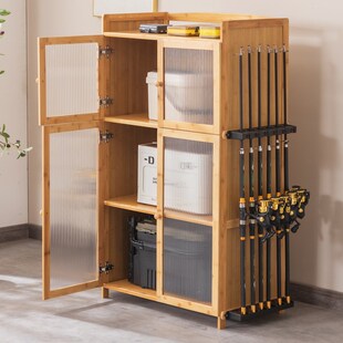 渔具收纳柜鱼竿放置架鱼杆支架路亚竿架展示架摆放架子多功能家用