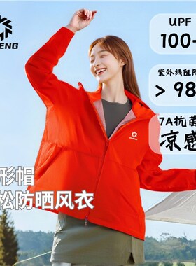 积能防晒外套男女凉感抗菌跑步风衣C2025春秋新款透气薄款皮肤衣