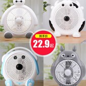 小风扇家用卡通学生宿舍静音床上小型电风扇夏天W电扇桌面台式