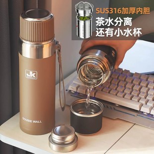 户外316不锈钢k便携保温水壶运动水杯男款女学生大容量保温杯纯钢