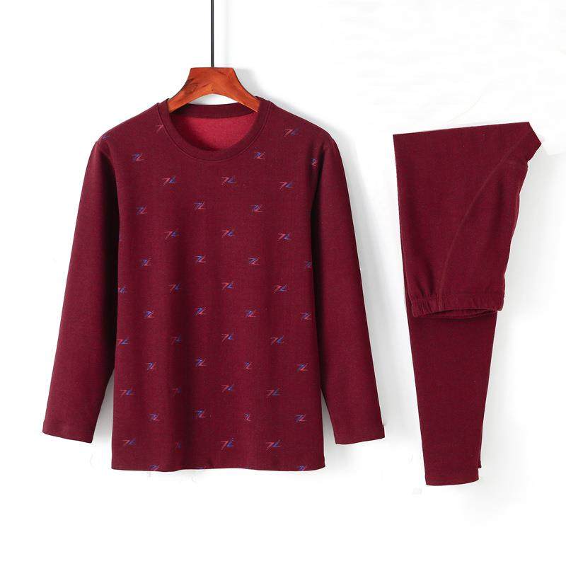 男士无痕保暖内衣圆套装加肥加大码00斤内穿衣秋XB--GY22秋2领裤