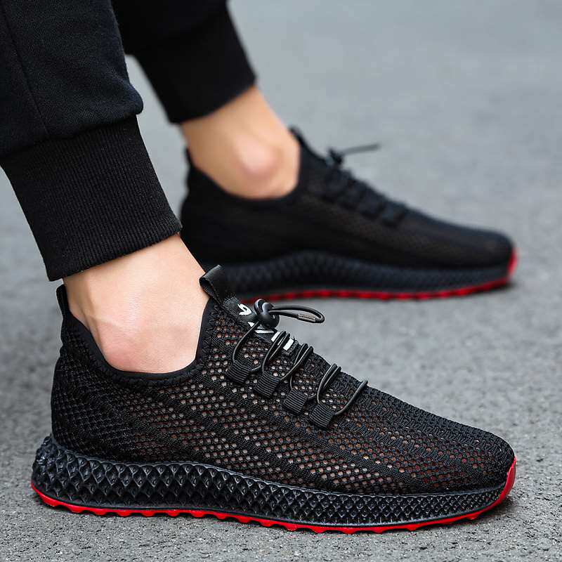 男鞋夏季透气网面百搭运动鞋休闲鞋网眼布鞋防臭夏天男士鞋子网鞋