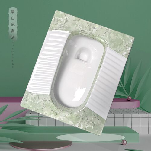 新轻奢蹲便器水箱家用高級衛生間厕所连体前排存U水彎薄蹲坑蹲厕