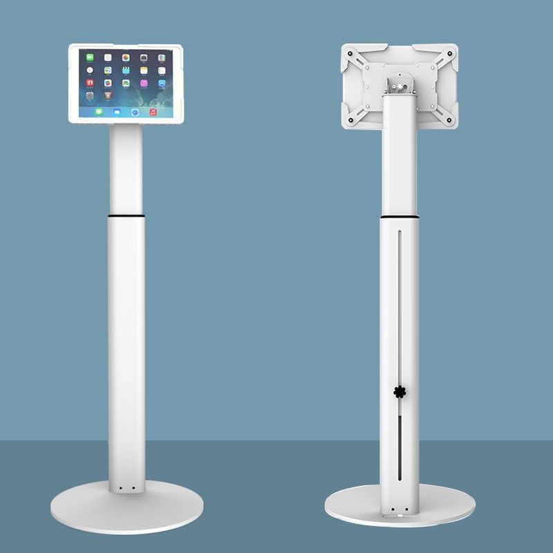餐厅前台商场博物馆展示立式落地防盗带锁平板电脑U支架多功能架