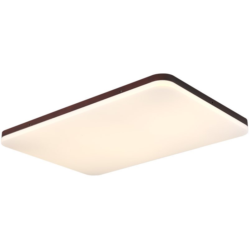 超薄led吸顶灯新中式客u厅灯简约现代大气实木灯胡桃色复古卧室灯