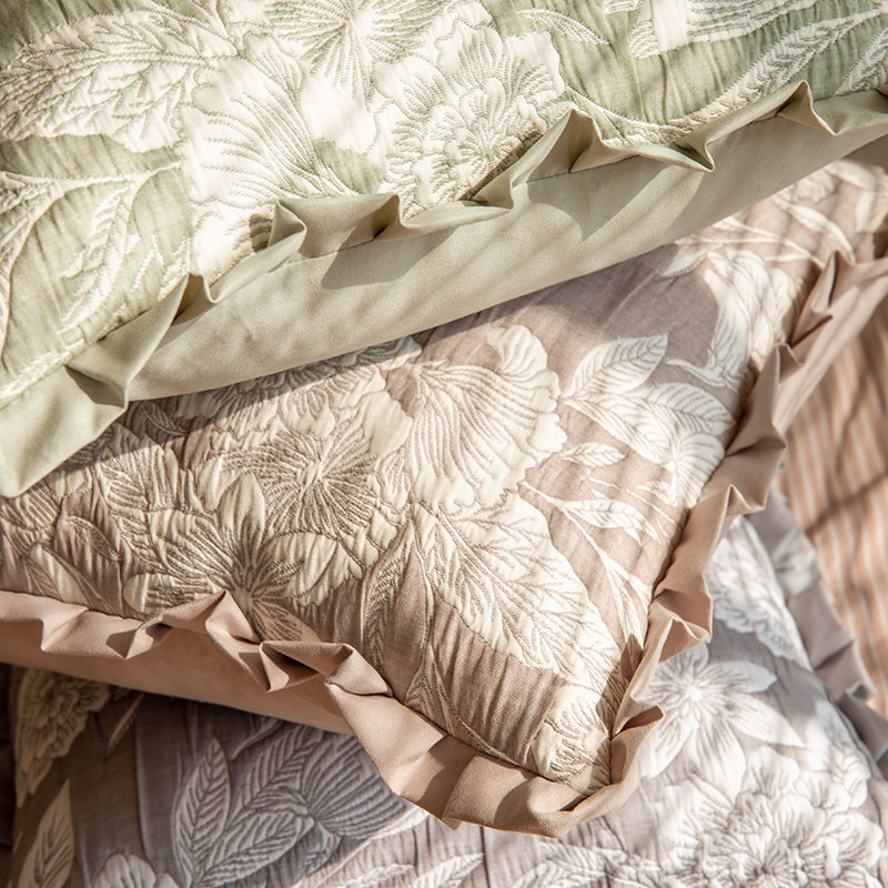 田园客厅花卉提花靠垫沙发办公室床头H靠枕套棉质布X艺抱枕腰枕靠