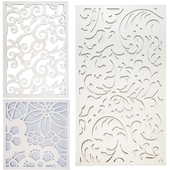 PVC木塑板密度板 镂空雕花木隔断背景墙吊顶玄关屏风通花 实r木