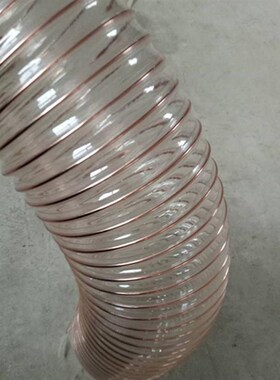 pu聚氨酯钢丝通风管200 220 250 275L木屑工业伸缩波纹除尘吸尘管