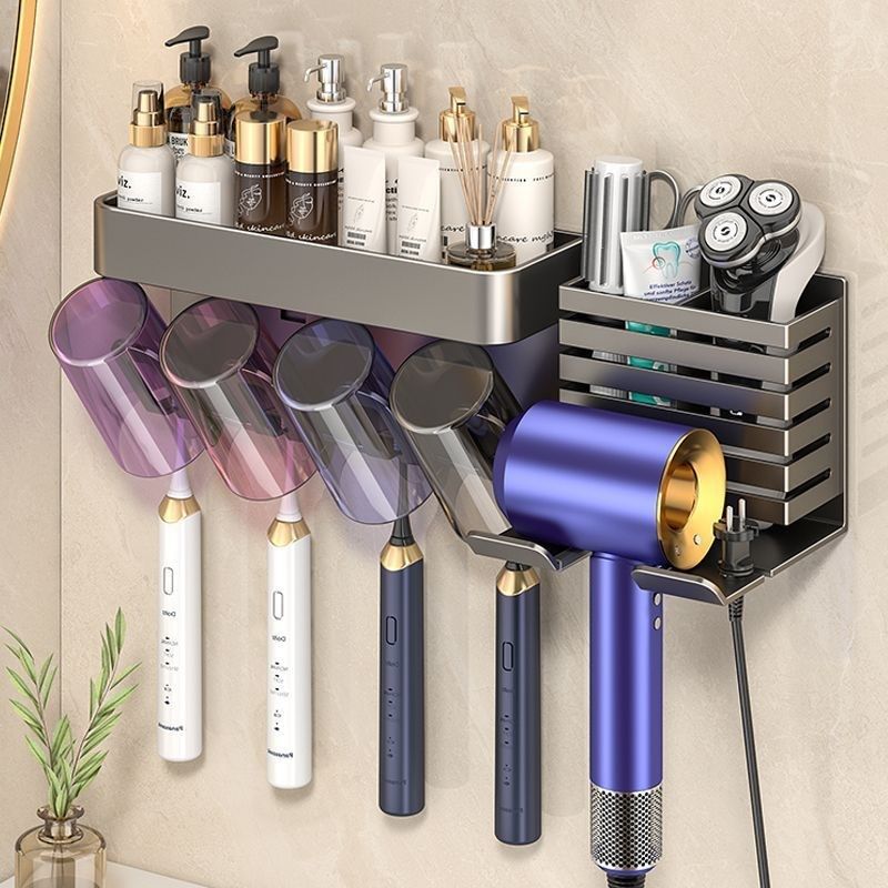 吹风机置物架卫生间支架免打孔电吹风挂架壁挂式风筒浴室收纳架子,家庭/个人清洁工具,吹风机置物架,淘宝优惠券,粉丝福利购,淘宝优惠卷