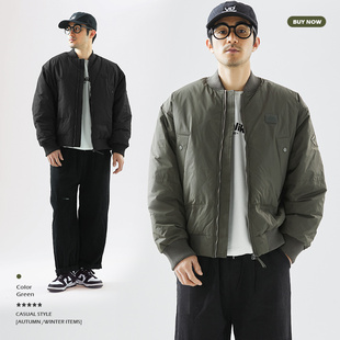 国潮复古纯色羽绒服男冬季潮牌防寒保暖男士冬装外套短款工装夹克