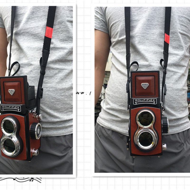 双反相机模型皮革款/复古道具/带配重/影楼电影模型-配送专用肩带