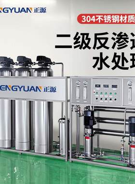 正源二级RO反渗透水处理净水设备 纯化水设备 去离子软化纯水设备