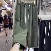 300斤日系工装 复古高街宽松休闲阔腿直筒裤 裤 美式 子2 男女装 特大码