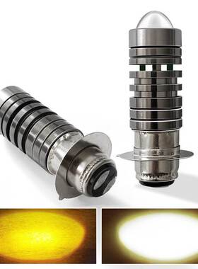 跨境热销双色小钢炮H4/P15D/BA20D电动车摩托车改装大灯LED鱼眼灯