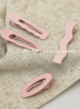 甜美粉色系波浪合金夹少女日韩百搭刘海夹发卡边夹发夹化妆夹发饰