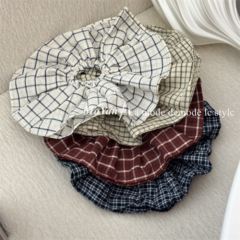 韩版格纹布艺双层大圆盘大肠发圈高级感大号格子发绳气质百搭头绳,饰品/流行首饰/时尚饰品新,发饰,淘宝优惠券,粉丝福利购,淘宝优惠卷