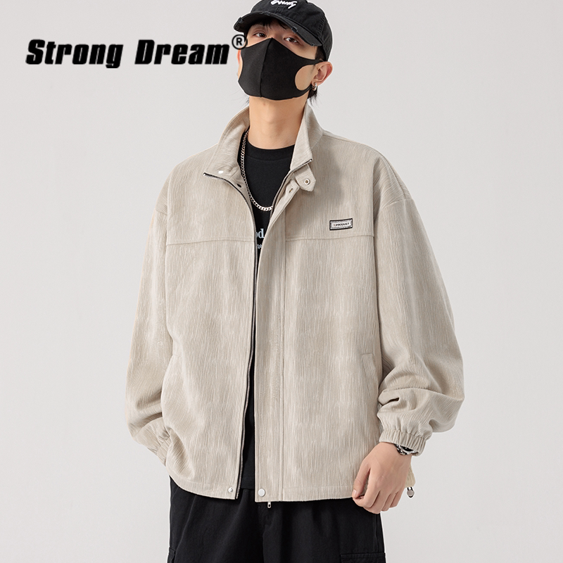 美式复古立领男士夹克2026春季新款男款宽松百搭休闲工装男外套潮