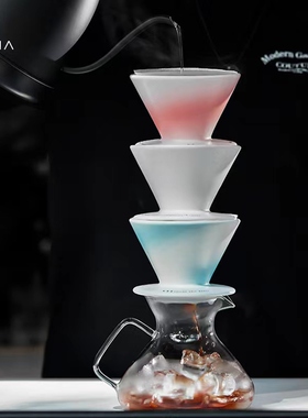 MUVNA慕威纳 星涡V60陶瓷手冲咖啡萃取折纸过滤杯滴滤式咖啡滤杯