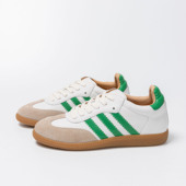 穿靴子 真皮小白鞋 猫 绿尾德训鞋 女时尚 休闲板鞋 隐形增高5cm