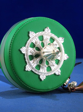 藏式绿皮二十一度母手摇转轮