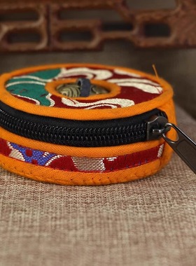 碰铃包尼泊尔手工丁夏包装套铜碰铃袋刺绣拉链法器保护套大中小号