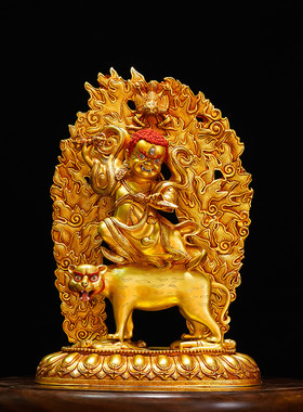 藏传纯铜佛像莲师八变十二寸